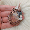 Fossil Coral Statement Pendant In Copper