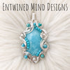 Hemimorphite Statement Pendant In Sterling Silver