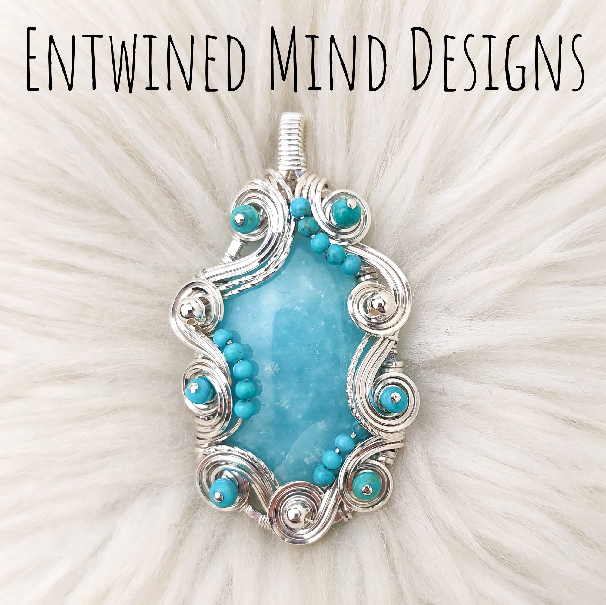 Hemimorphite Statement Pendant In Sterling Silver