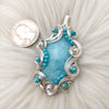 Hemimorphite Statement Pendant In Sterling Silver