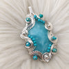 Hemimorphite Statement Pendant In Sterling Silver