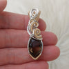 Smokey Quartz Gold Fill and Sterling Silver Statement Pendant