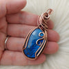 Blue Labradorite Copper Statement Pendant