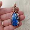 Blue Labradorite Copper Statement Pendant