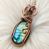 Green Labradorite Copper Statement Pendant