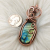 Green Labradorite Copper Statement Pendant