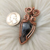 Tourmaline in Quartz Copper Statement Pendant