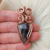 Tourmaline in Quartz Copper Statement Pendant