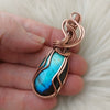 Blue Labradorite Copper Statement Pendant