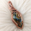 Rainbow Labradorite Copper Statement Pendant