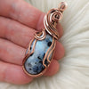 Tourmaline in Moonstone Copper Statement Pendant