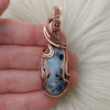 Tourmaline in Moonstone Copper Statement Pendant