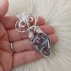 Artisan Cut SciFi Jasper Statement Pendant In Sterling Silver