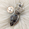 Black Agate Sterling Silver Statement Pendant