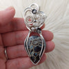 Black Agate Sterling Silver Statement Pendant