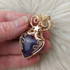 Artisan Cut Amethyst And 14k Goldfilled Heart Pendant