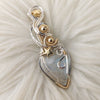 Moonstone Statement Pendant In Sterling Silver and 14k Goldfill