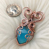 Dyed Chalcedony Copper Heart Statement Pendant