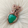 Dyed Chalcedony Copper Heart Statement Pendant