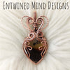 Montana Agate Copper Heart Statement Pendant