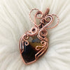 Montana Agate Copper Heart Statement Pendant