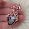 Montana Agate Copper Heart Statement Pendant