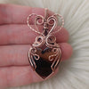 Montana Agate Copper Heart Statement Pendant