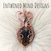 Tourmalated Quartz Copper Heart Statement Pendant