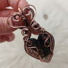 Tourmalated Quartz Copper Heart Statement Pendant