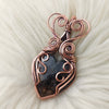 Tourmalated Quartz Copper Heart Statement Pendant