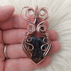 Tourmalated Quartz Copper Heart Statement Pendant