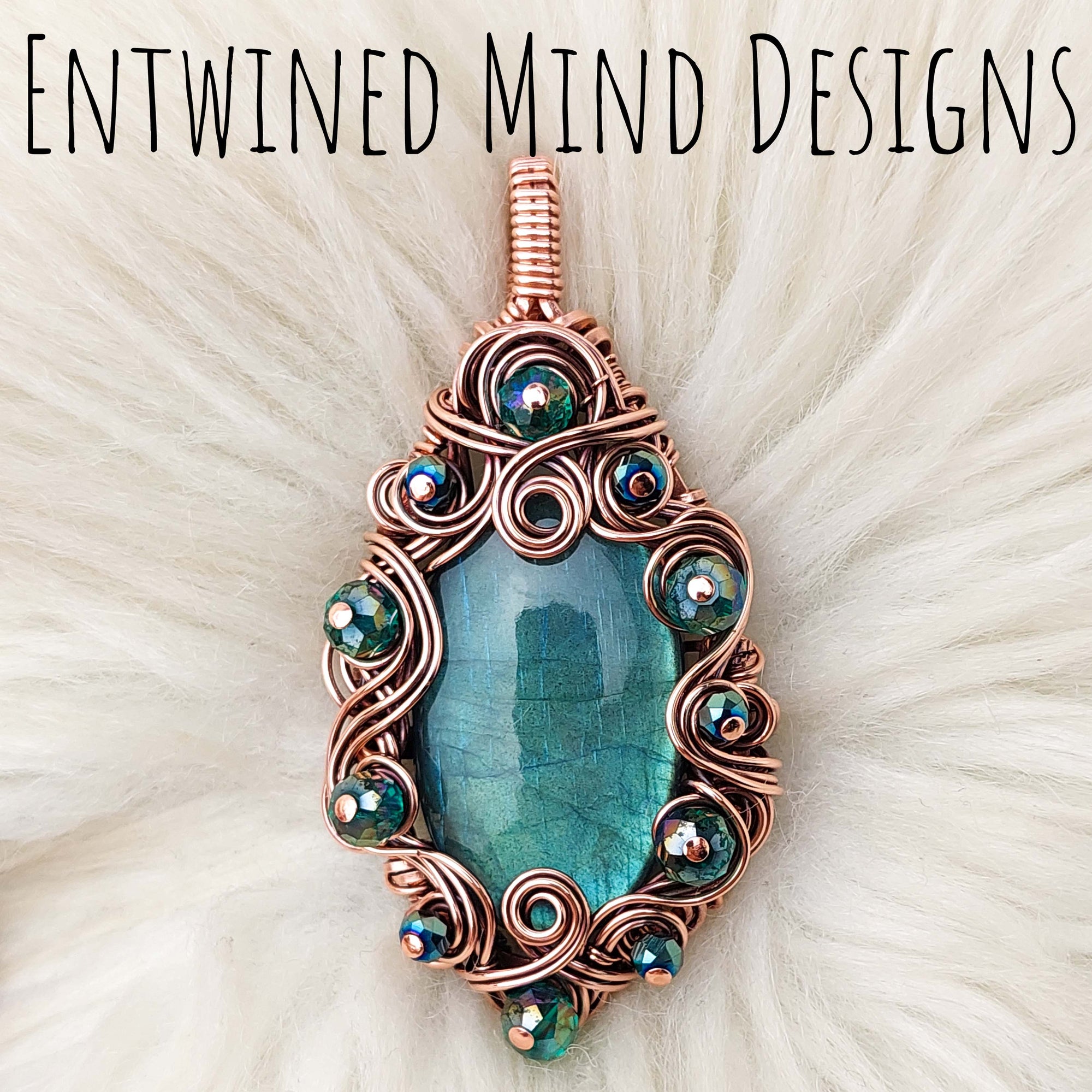 Labradorite Copper Statement Pendant