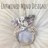 Moonstone Pumpkin Statement Pendant In Sterling Silver