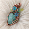 Amazonite And Copper Heart Statement Pendant