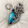 Morcini Turquoise And Sterling Silver Heart Pendant