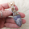 Aurora Plume Agate Doublet Sterling Silver And 14k Goldfill Statement Pendant