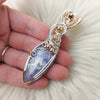 Aurora Plume Agate Doublet Sterling Silver And 14k Goldfill Statement Pendant