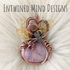 Kunzite Pumpkin Pendant In Copper