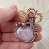 Kunzite Pumpkin Pendant In Copper
