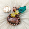Labradorite Pumpkin Pendant In Copper