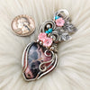 Rhodochrosite And Sterling Silver Heart Pendant
