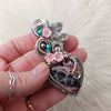 Rhodochrosite And Sterling Silver Heart Pendant