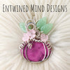 Cobalto Calcite Pumpkin Pendant In Sterling Silver