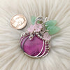 Cobalto Calcite Pumpkin Pendant In Sterling Silver