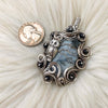 Owl, Dendritic Opal and Sterling Silver Statement Pendant
