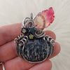 Fossil Coral Pumpkin Pendant In Sterling Silver