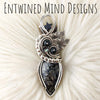 Black Marcasite Statement Pendant In Sterling Silver