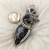 Black Marcasite Statement Pendant In Sterling Silver