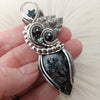 Black Marcasite Statement Pendant In Sterling Silver