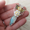AAA 6ct Ethiopian Opal and Sterling Silver Small Pendant